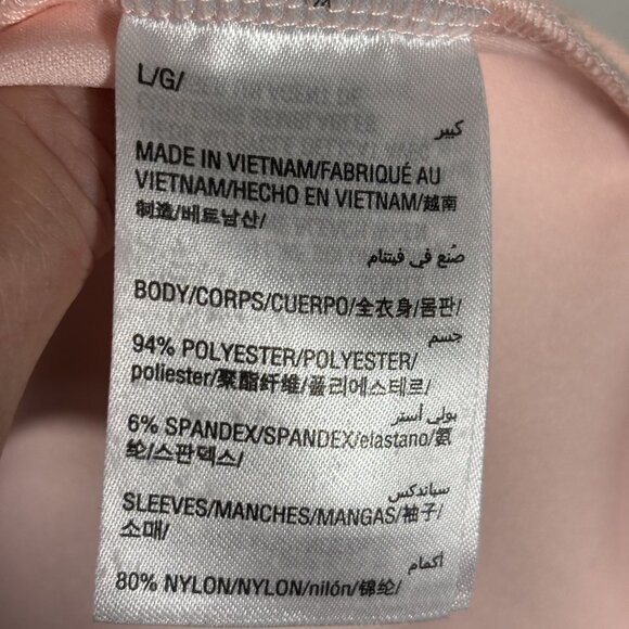 Alfani Large Light Pink 3/4 Sleeve Top With Floral Appliqué Mesh Sleeves - Picture 6 of 12